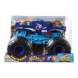 HOT WHEELS MONSTER TRUCKS 1:24 GIANT WHEELS HOTWEILER HWPD K-9 NEW 2019 DIE CAST